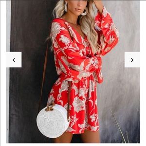 VICI COLLECTION FLORAL MINI DRESS